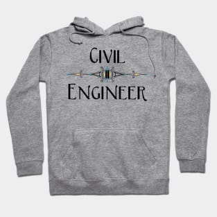 Civil Engineer Decorative Line Hoodie